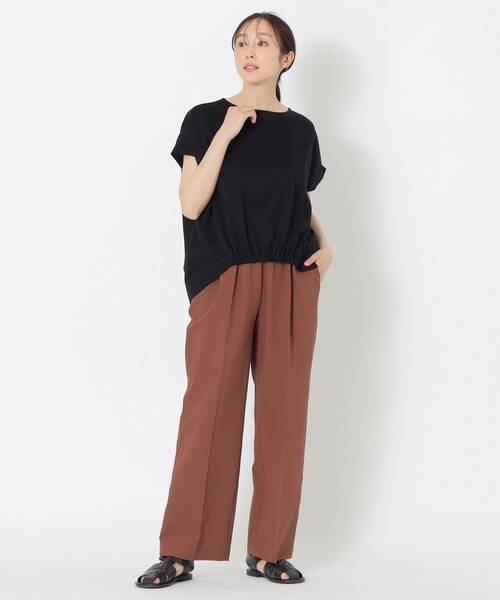 S.ESSENTIALS（エスエッセンシャルズ）の「ギャザーコクーンプルオーバー（Tシャツ/カットソー・レディース・ブルー/ホワイト系その他/ブラック/パープル・38）」の6枚目の写真