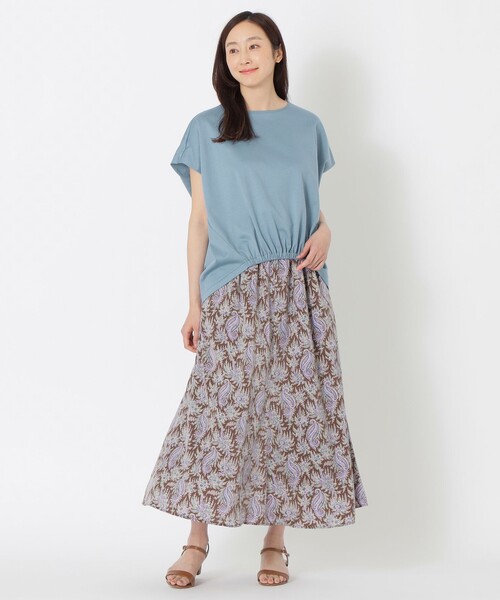 S.ESSENTIALS（エスエッセンシャルズ）の「ギャザーコクーンプルオーバー（Tシャツ/カットソー・レディース・ブルー/ホワイト系その他/ブラック/パープル・38）」の7枚目の写真