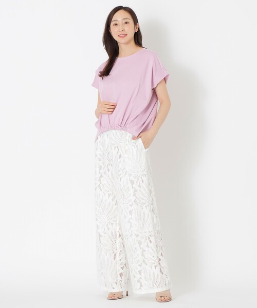 S.ESSENTIALS（エスエッセンシャルズ）の「ギャザーコクーンプルオーバー（Tシャツ/カットソー・レディース・ブルー/ホワイト系その他/ブラック/パープル・38）」の8枚目の写真