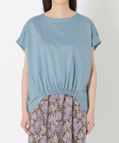 S.ESSENTIALS（エスエッセンシャルズ）の「ギャザーコクーンプルオーバー（Tシャツ/カットソー・レディース・ブルー/ホワイト系その他/ブラック/パープル・38）」の9枚目の写真