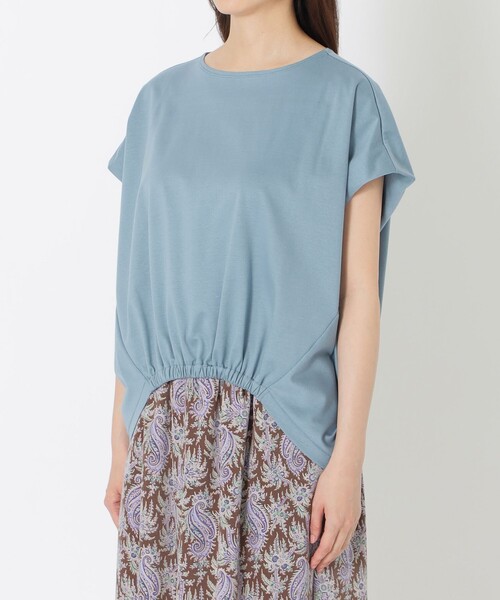 S.ESSENTIALS（エスエッセンシャルズ）の「ギャザーコクーンプルオーバー（Tシャツ/カットソー・レディース・ブルー/ホワイト系その他/ブラック/パープル・38）」の10枚目の写真