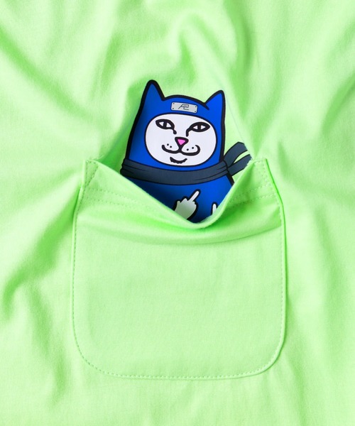 LORD NINJA POCKET TEE(LIME GREEN)（Tシャツ/カットソー）｜RIPNDIP