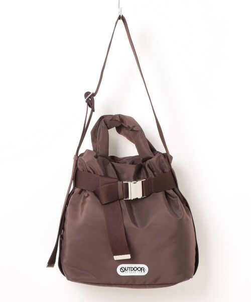 OUTDOOR PRODUCTS(アウトドアプロダクツ)の「【OUTDOOR PRODUCTS / アウトドアプロダクツ】2way Belt Tote Bag / ナイロン ベルトトートバッグ(トートバッグ・メンズ・アイボリー/ブラック/シルバー/ブラウン・FREE)」の3枚目の写真