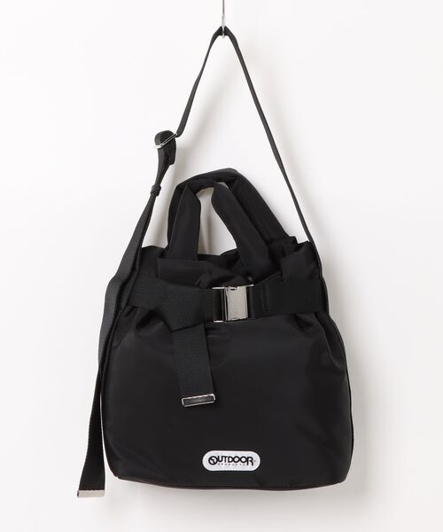 OUTDOOR PRODUCTS(アウトドアプロダクツ)の「【OUTDOOR PRODUCTS / アウトドアプロダクツ】2way Belt Tote Bag / ナイロン ベルトトートバッグ(トートバッグ・メンズ・アイボリー/ブラック/シルバー/ブラウン・FREE)」の1枚目の写真
