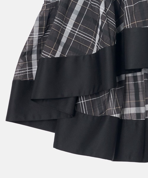 LE CIEL BLEU（ルシェルブルー）の「シアープレイドスカート / Sheer Plaid Skirt（シャツ/ブラウス・レディース・ブラウン/ブラック・36）」の6枚目の写真