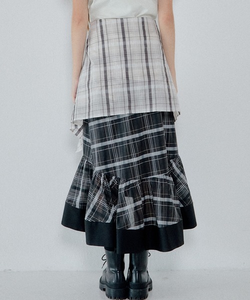 LE CIEL BLEU（ルシェルブルー）の「シアープレイドスカート / Sheer Plaid Skirt（シャツ/ブラウス・レディース・ブラウン/ブラック・36）」の22枚目の写真
