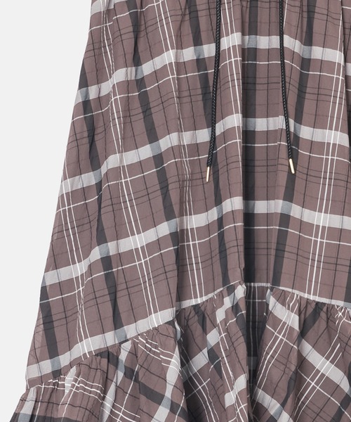 LE CIEL BLEU（ルシェルブルー）の「シアープレイドスカート / Sheer Plaid Skirt（シャツ/ブラウス・レディース・ブラウン/ブラック・36）」の15枚目の写真