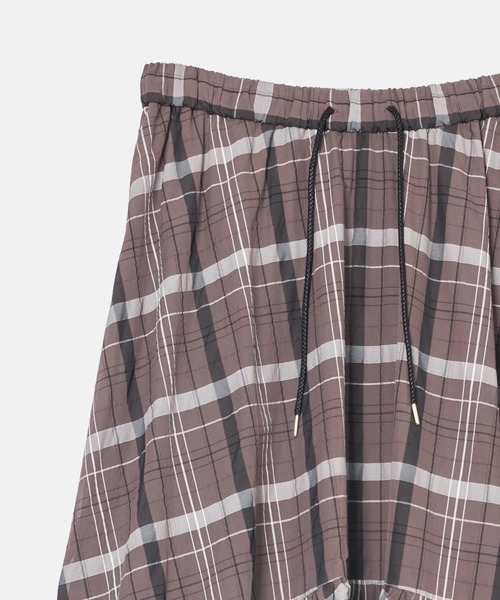 LE CIEL BLEU（ルシェルブルー）の「シアープレイドスカート / Sheer Plaid Skirt（シャツ/ブラウス・レディース・ブラウン/ブラック・36）」の14枚目の写真
