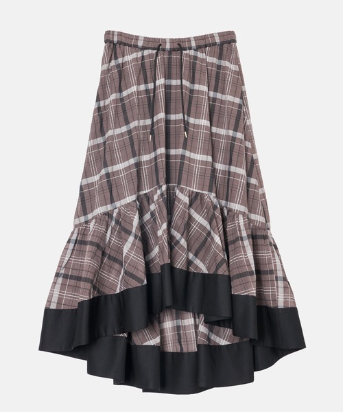 LE CIEL BLEU（ルシェルブルー）の「シアープレイドスカート / Sheer Plaid Skirt（シャツ/ブラウス・レディース・ブラウン/ブラック・36）」の13枚目の写真