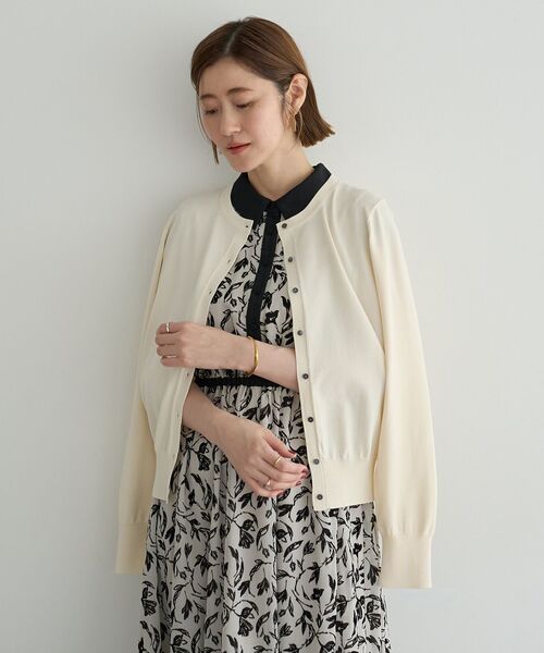 YECCA VECCA(イェッカヴェッカ)の「【UVカット】クルーネックカーディガン(カーディガン/ボレロ・レディース・レッド/アイボリー/ダークベージュ/ブラック・FREE)」の16枚目の写真