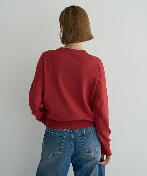 YECCA VECCA(イェッカヴェッカ)の「【UVカット】クルーネックカーディガン(カーディガン/ボレロ・レディース・レッド/アイボリー/ダークベージュ/ブラック・FREE)」の8枚目の写真