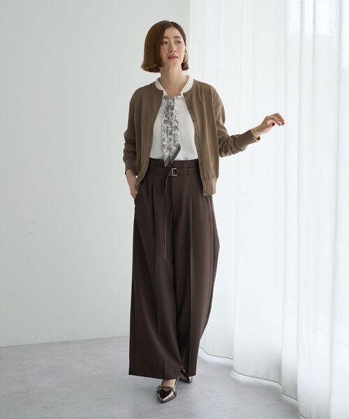 YECCA VECCA(イェッカヴェッカ)の「【UVカット】クルーネックカーディガン(カーディガン/ボレロ・レディース・レッド/アイボリー/ダークベージュ/ブラック・FREE)」の22枚目の写真