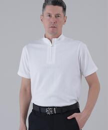 【St ANDREWS】タックジャガード半袖ハイネック (MENS)