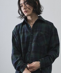 Regular color flannel check shirt / レギュラーカラーフランネルチェックシャツ