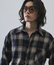 Regular color flannel check shirt / レギュラーカラーフランネルチェックシャツ