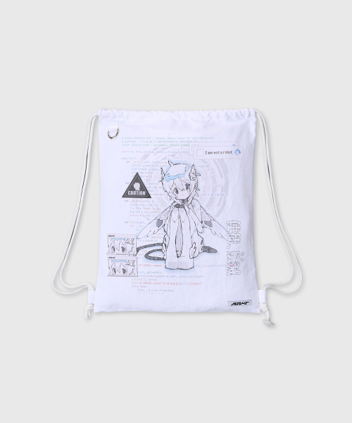 MIUKI(ミユキ)の「Miyu Crying Gym Sack (White)(バックパック/リュック・レディース・その他・OS)」の1枚目の写真