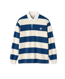 CLASSIC STRIPED RUGBY T-SHIRT (BLUE)