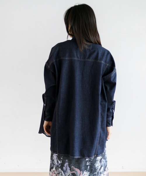 DRIP STUDIO（ドリップスタジオ）の「Almond-Super big シャツ（シャツ/ブラウス・レディース・インディゴブルー・00）」の5枚目の写真