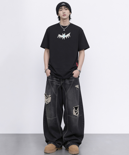 ARTISTWEAR（アーティストウェア）の「[ATW] カオススケッチ半袖Tシャツ - 2COLOR（Tシャツ/カットソー・レディース・ホワイト/ブラック・SMALL/MEDIUM/LARGE/X-LARGE/XX-LARGE/XXXX-LARGE）」の5枚目の写真
