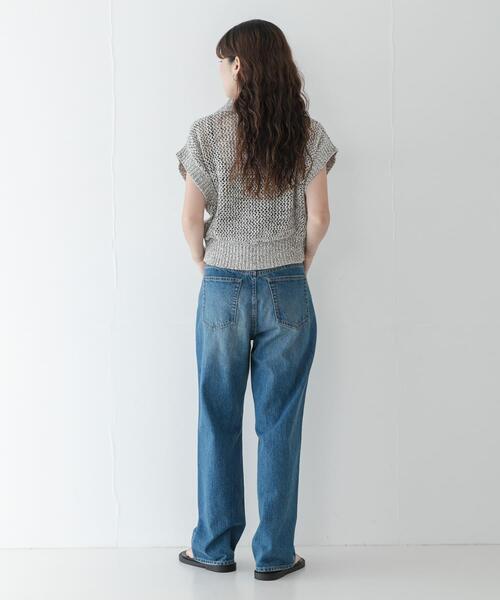 URBAN RESEARCH Sonny Label（アーバンリサーチサニーレーベル）の「襟付きメッシュニットプルオーバー（ニット/セーター・レディース・ベージュ/チャコールグレー・FREE）」の9枚目の写真