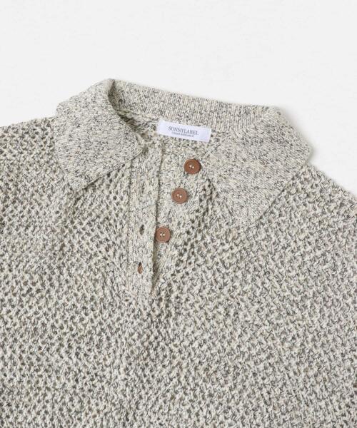 URBAN RESEARCH Sonny Label（アーバンリサーチサニーレーベル）の「襟付きメッシュニットプルオーバー（ニット/セーター・レディース・ベージュ/チャコールグレー・FREE）」の11枚目の写真