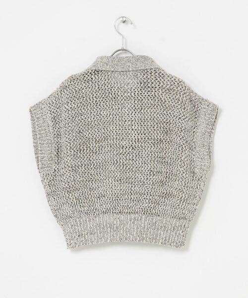 URBAN RESEARCH Sonny Label（アーバンリサーチサニーレーベル）の「襟付きメッシュニットプルオーバー（ニット/セーター・レディース・ベージュ/チャコールグレー・FREE）」の12枚目の写真