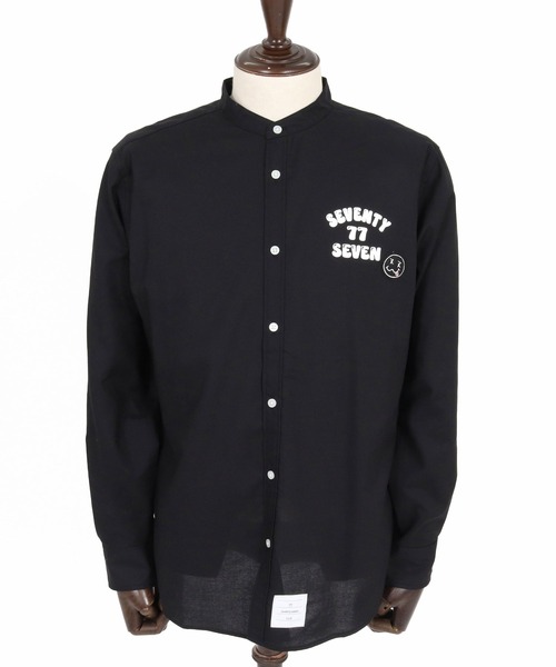 seventy seven(セブンティセブン)の「ms6596- OX band collar L-S shirt (funny arch) バンドカラー長袖シャツ(7726W300)(シャツ/ブラウス・メンズ・ホワイト/ブラック/ベージュ・S/M/L/XL)」の18枚目の写真