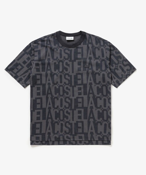 LACOSTE(ラコステ)の「クールマックスブランドネームロゴ総柄Tシャツ(Tシャツ/カットソー・メンズ・ブラウン/オフホワイト/ブラック/チャコール・2/5/4/3)」の8枚目の写真