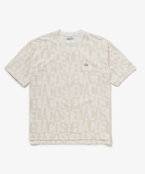 LACOSTE(ラコステ)の「クールマックスブランドネームロゴ総柄Tシャツ(Tシャツ/カットソー・メンズ・ブラウン/オフホワイト/ブラック/チャコール・2/5/4/3)」の10枚目の写真