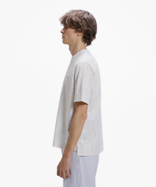 LACOSTE(ラコステ)の「クールマックスブランドネームロゴ総柄Tシャツ(Tシャツ/カットソー・メンズ・ブラウン/オフホワイト/ブラック/チャコール・2/5/4/3)」の15枚目の写真
