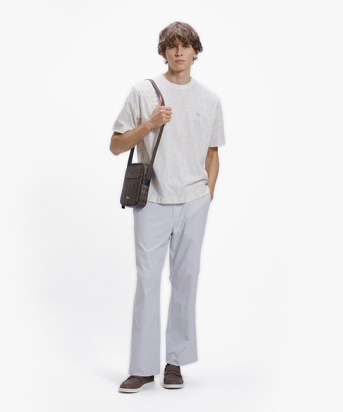 LACOSTE(ラコステ)の「クールマックスブランドネームロゴ総柄Tシャツ(Tシャツ/カットソー・メンズ・ブラウン/オフホワイト/ブラック/チャコール・2/5/4/3)」の11枚目の写真