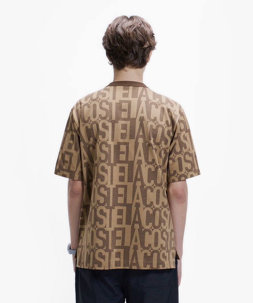 LACOSTE(ラコステ)の「クールマックスブランドネームロゴ総柄Tシャツ(Tシャツ/カットソー・メンズ・ブラウン/オフホワイト/ブラック/チャコール・2/5/4/3)」の5枚目の写真