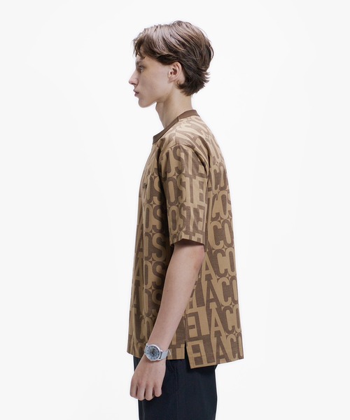 LACOSTE(ラコステ)の「クールマックスブランドネームロゴ総柄Tシャツ(Tシャツ/カットソー・メンズ・ブラウン/オフホワイト/ブラック/チャコール・2/5/4/3)」の16枚目の写真