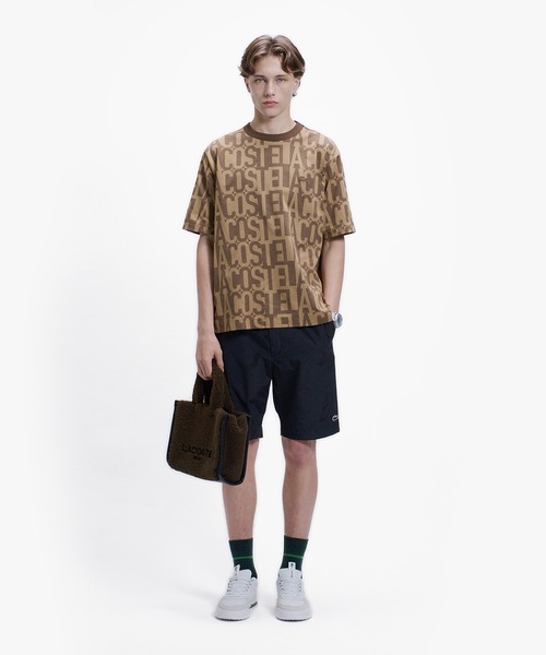 LACOSTE(ラコステ)の「クールマックスブランドネームロゴ総柄Tシャツ(Tシャツ/カットソー・メンズ・ブラウン/オフホワイト/ブラック/チャコール・2/5/4/3)」の17枚目の写真