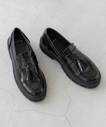 welleg（ウェレッグ）の「【 極やわ 】ラウンドトゥ 厚底 ローファー（ローファー）」