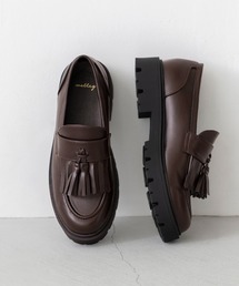 welleg（ウェレッグ）の「【 極やわ 】ラウンドトゥ 厚底 ローファー（ローファー）」