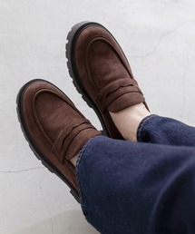 welleg（ウェレッグ）の「【 極やわ 】ラウンドトゥ 厚底 ローファー（ローファー）」