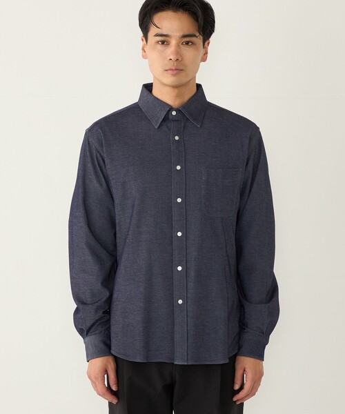 SHIPS Colors(シップス カラーズ)の「モクロディ ジャージー シャツ◇(シャツ/ブラウス・メンズ・ネイビー/ブラック・X-LARGE/LARGE/MEDIUM)」の7枚目の写真