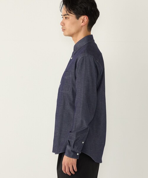 SHIPS Colors(シップス カラーズ)の「モクロディ ジャージー シャツ◇(シャツ/ブラウス・メンズ・ネイビー/ブラック・X-LARGE/LARGE/MEDIUM)」の8枚目の写真