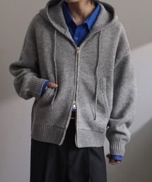 welise（ウェライズ）の「【welise ウェライズ】-2026AW-ウールブレンドスムースニット ショート丈ニットパーカー（パーカー）」