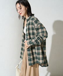 限定展開 ネルチェック ビッグ シャツ