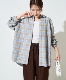 限定展開　ネルチェック ビッグ シャツ