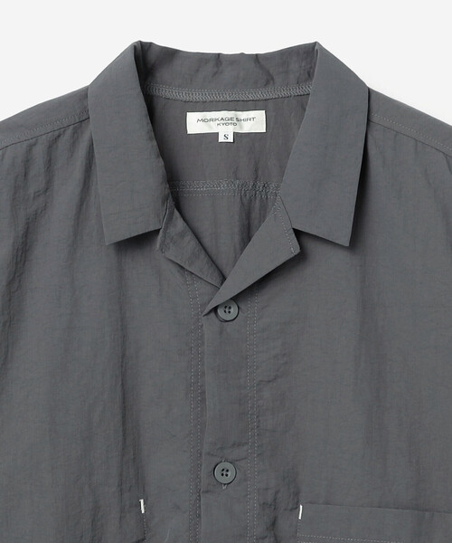 MORIKAGE SHIRT(モリカゲシャツ)の「MORIKAGE SHIRT KYOTO |〈別注〉オープンカラーシャツ WOMEN(シャツ/ブラウス・レディース・グレー/イエロー/グリーン系その他/アイボリー・S)」の11枚目の写真