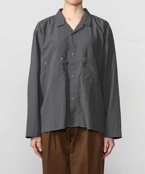 MORIKAGE SHIRT(モリカゲシャツ)の「MORIKAGE SHIRT KYOTO |〈別注〉オープンカラーシャツ WOMEN(シャツ/ブラウス・レディース・グレー/イエロー/グリーン系その他/アイボリー・S)」の19枚目の写真