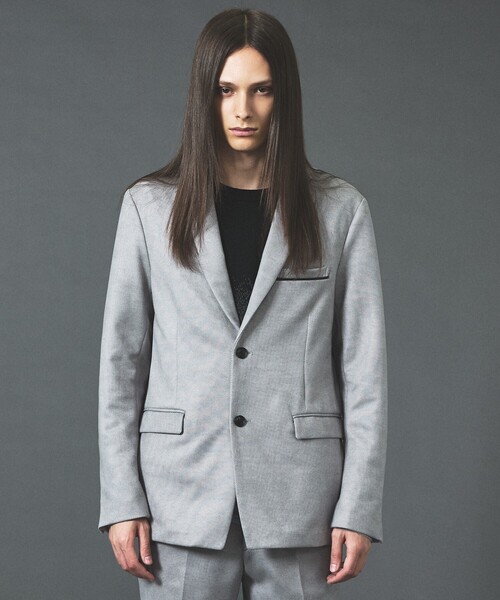 5351 POUR LES HOMMES（ゴーサンゴーイチプールオム）の「【セットアップ対応】スモーク千鳥 ダウンファブリック テーラードジャケット（セットアップ・メンズ・グレー・44/50/48/46）」の3枚目の写真