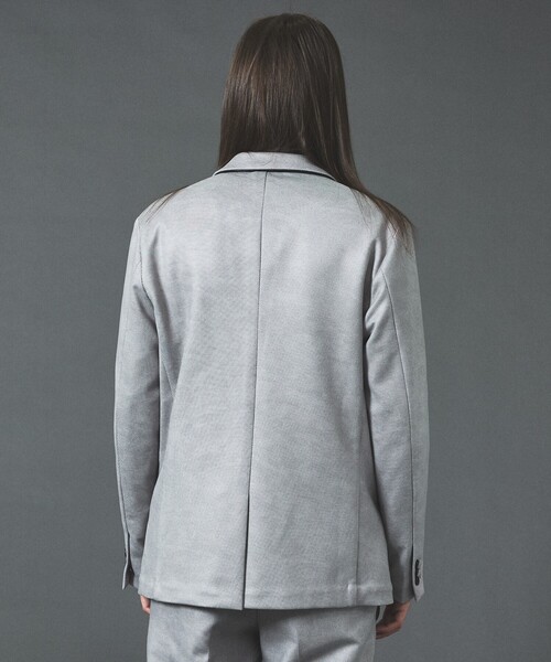 5351 POUR LES HOMMES（ゴーサンゴーイチプールオム）の「【セットアップ対応】スモーク千鳥 ダウンファブリック テーラードジャケット（セットアップ・メンズ・グレー・44/50/48/46）」の5枚目の写真