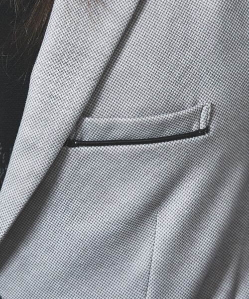 5351 POUR LES HOMMES（ゴーサンゴーイチプールオム）の「【セットアップ対応】スモーク千鳥 ダウンファブリック テーラードジャケット（セットアップ・メンズ・グレー・44/50/48/46）」の8枚目の写真
