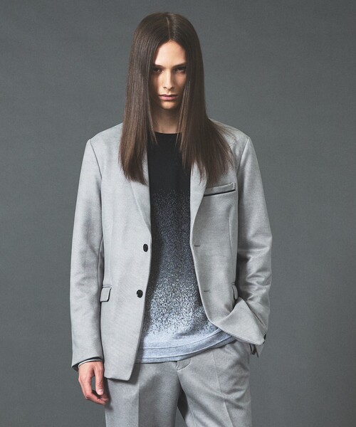 5351 POUR LES HOMMES（ゴーサンゴーイチプールオム）の「【セットアップ対応】スモーク千鳥 ダウンファブリック テーラードジャケット（セットアップ・メンズ・グレー・44/50/48/46）」の14枚目の写真