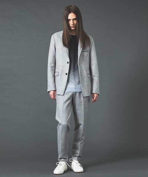 5351 POUR LES HOMMES（ゴーサンゴーイチプールオム）の「【セットアップ対応】スモーク千鳥 ダウンファブリック テーラードジャケット（セットアップ・メンズ・グレー・44/50/48/46）」の15枚目の写真