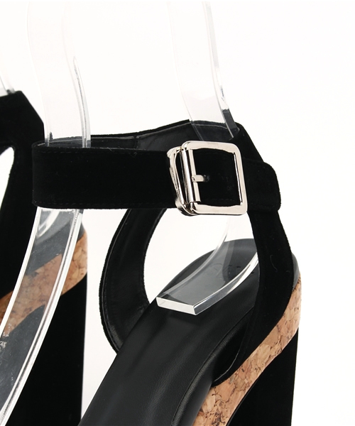 SLY（スライ）の「CORK HEEL SANDAL（サンダル・レディース・ダークグリーン/ベージュ/ブラック・SMALL/LARGE/MEDIUM）」の5枚目の写真